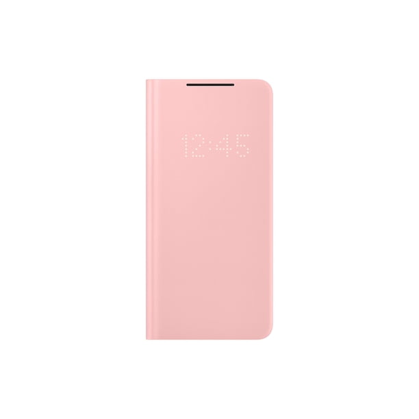 Funda LED tipo cartera para Samsung Galaxy S21+, versión estadounidense, rosa