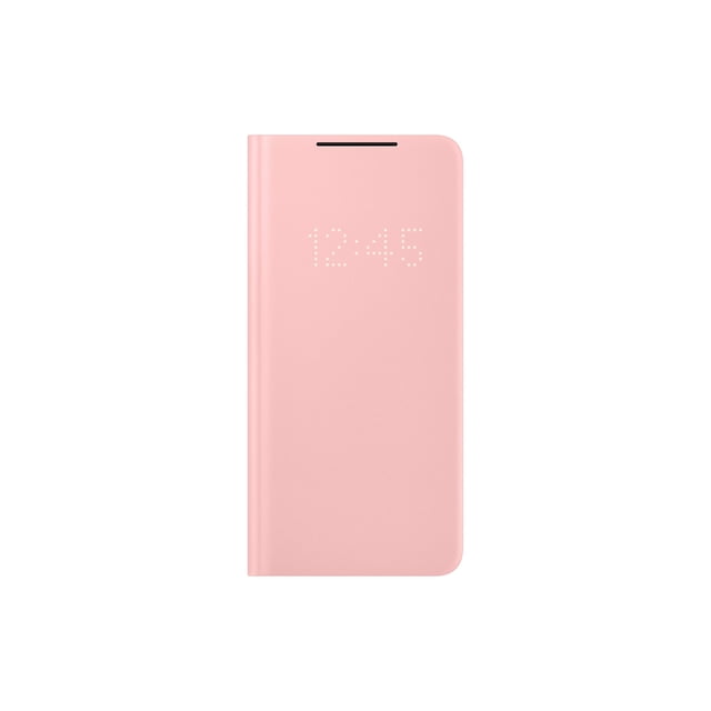 Funda LED tipo cartera para Samsung Galaxy S21+, versión estadounidense, rosa