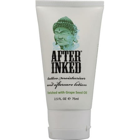 After Inked Tattoo Moisturizer & Aftercare Lotion , Enriched with Grapeseed Oil, 2.5 Fl Oz