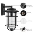 thumbnail image 2 of DEWENWILS Black 13" H Seeded Glass Outdoor Wall Light, 2 of 6