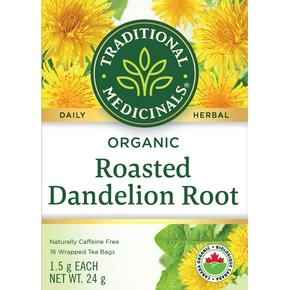 Traditional Medicinals Roasted Dandelion Root, 16 Wrapped Tea Bags