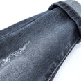 thumbnail image 6 of KIDSCOOL SPACE Baby Jeans,Little Toddler Elastic Band Inside with D-ring Distressed Vintage Creasing Stretch Denim Pants,Light Blue,9-12 Months, 6 of 6