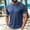 Dark Blue, variant on GSPCLAM Mens Beach T-Shirts Contrast Stitching Breathable T-Shirts for Seaside Party, Moisture Control Dry Feel Crew Neck T-Shirts
