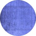 thumbnail image 1 of Ahgly Company Indoor Round Oriental Blue Industrial Area Rugs, 3' Round, 1 of 4