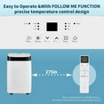 thumbnail image 5 of Acekid 10,000 BTU Portable AC - 3-in-1 - Dehumidifier, Fan - Follow Me - Digital Display - Window Kit, 5 of 8
