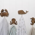 thumbnail image 2 of Crane Baby Sea Life Wooden Wall Hooks, Set of 4 Wood Wall Hooks, Ocean Nursery Decor, Wood Towel Hook, Kids Towel Hooks, Kids Coat Hooks, Kids Wall Hooks, Handmade Wooden Nursery Décor, 2 of 6