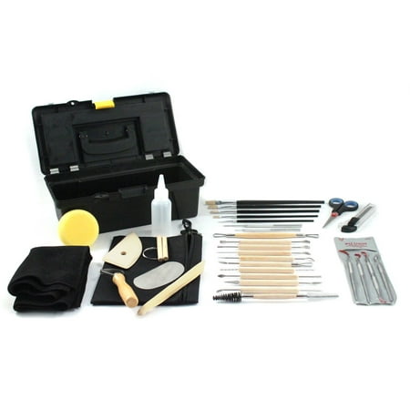 34pc Universal Hobby Complete Pottery Tool Craft Kit for Sculpting