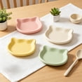 thumbnail image 2 of LEFXSMR Dinner Plates Cute Cat Shaped Plastic Plates with Non-Slip Base Microwave Safe Kitchen Utensils for Home Use, Pink, 2 of 7