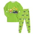 thumbnail image 2 of mgoYE Boys Planet Loungewear Sets Cotton Loungewear Toddler 2 Piece Long Sleeve Loungewear Kids Clothes Sets Dinosaur Shirts{Green,5-6 Years}, 2 of 7