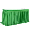 thumbnail image 1 of EDTara Table Skirt 72in x 30in Pleated Ruffle Polyester for Wedding, Birthday Party, Baby Shower Decoration, 1 of 9