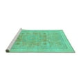 thumbnail image 2 of Ahgly Company Machine Washable Indoor Rectangle Abstract Turquoise Blue Modern Area Rugs, 5' x 7', 2 of 4