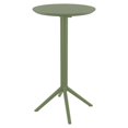 thumbnail image 1 of Siesta ISP122-OLG Table de Bar Pliante Ronde Ciel de 24 Po&44; Vert Olive, 1 of 1