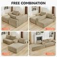 thumbnail image 5 of 103" Brown Cloud L-Shaped Modular Sectional Sofa with Deep Seat, Oversized Corduroy Couch for Living Room & Bedroom, No Assembly, 5 of 7