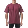thumbnail image 1 of Pro Club Men's Heavyweight Cotton Short Sleeve Crew Neck T-Shirt,MAROON,5XL - Tall, 1 of 5