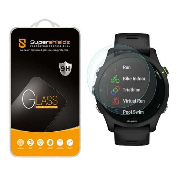 (2 Pack) Supershieldz Designed for Garmin Forerunner 255S / 255s Music (41mm) Tempered Glass Screen Protector, Anti Scratch, Bubble Free