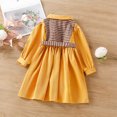 thumbnail image 4 of Youmylove Fashion Dresses For Girls Toddler Corduroy Dress Long Sleeve Plaid Dresses Fall Winter Turn Down Collar Button Dresses For Little Girls, 4 of 9