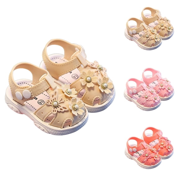 Toddler Girls Sandals and Shoes for Kids Summer Outdoor Play Comfortable Breathable Lightweight Casual Walking Shoes with Sole