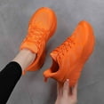 thumbnail image 6 of CHENge Platform Sneakers for Women Flexible Sole Support Absorption Tennis Outdoor Sports Women Fall Shoes Brown(Orange,8.5), 6 of 7