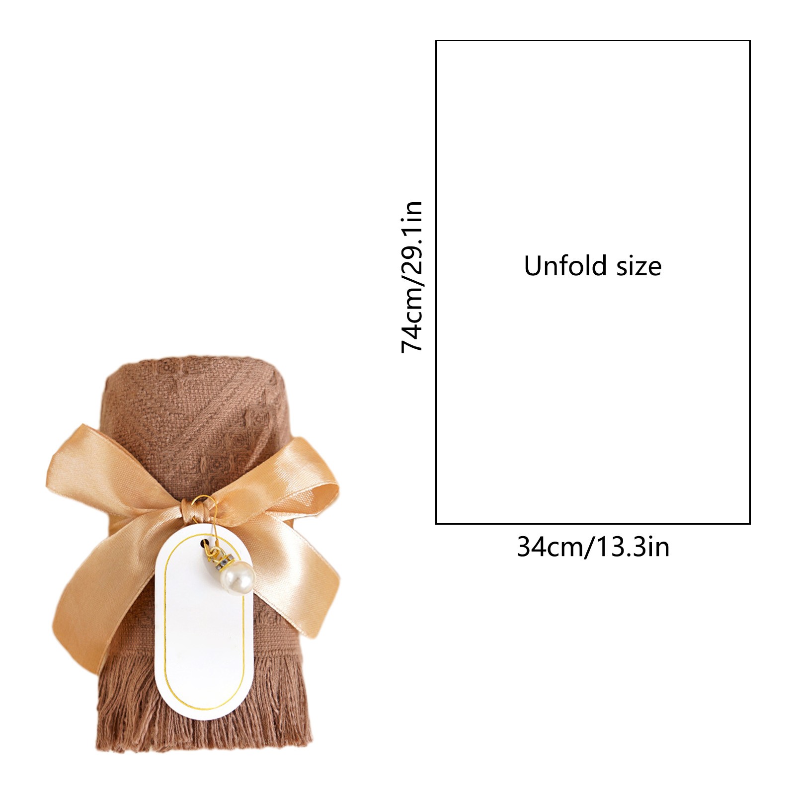4 Pack Fringed Guest Towel Gift Set, Wedding Bridesmaid Favor, Personalized Hand Towel with Tassel, Decorative Cotton Towel for Home Decor, Practical Welcome Gift for Party Hostess