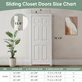 thumbnail image 5 of JUBEST 36"x80" 6 Panel White Primed Hollow-Core Interior Composite Bifold Closet Door, 5 of 8