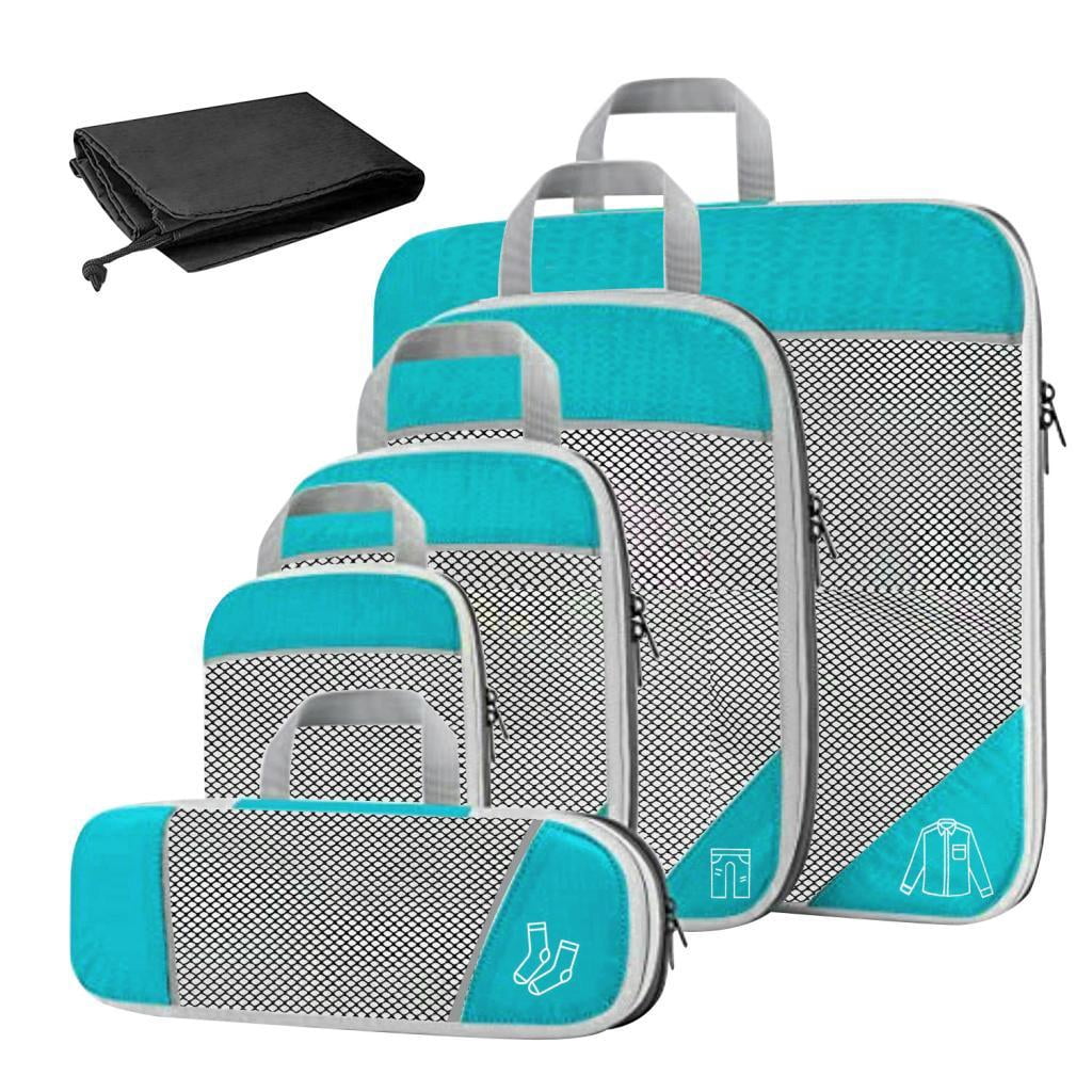 Axioma 1Set Compression Packing Cubes Luggage Organizer Travel Keeping Organized Sky Sky Blue 6Pcs