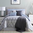 thumbnail image 2 of Andria 10 Piece King Size Comforter and Coverlet Set The Urban Port, Blue and Gray- Saltoro Sherpi, 2 of 6