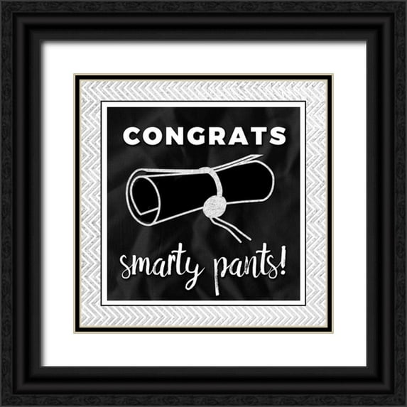 Perrenoud, Aubree 12x12 Black Ornate Wood Framed with Double Matting Museum Art Print Titled - Smarty Pants Silver