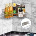 thumbnail image 6 of Gustave Adhesive Corner Shower Caddy Basket Bathroom Organizer Shelf with Hooks, Rustproof Stainless Steel No Drilling Wall Mounted Storage Rack for Bathroom, Kitchen, Toilet, 6 of 9