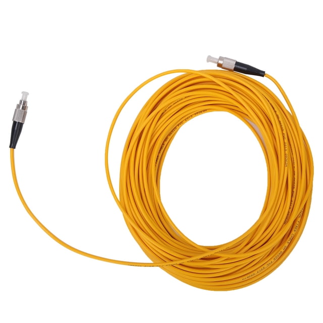 Cable de conexión de fibra óptica monomodo FC/UPC a FC/UPC de 20 m, color amarillo