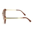thumbnail image 3 of Womens Mod Metal Arm Plastic Cat Eye Sunglasses Peach Brown, 3 of 4