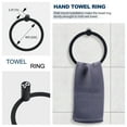 thumbnail image 6 of WOWOW  Matte Black Bathroom Hardware Set of 4 ，Including Towel Bar Toilet Paper Holder Towel Ring Single Coat Hook, 6 of 7