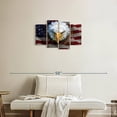 thumbnail image 2 of Elephant Stock Bald Eagle On Us Flag Wall Art - Horizontal Multi Panel Canvas - Living Room Wall Decor - Animal Multi Panel - Brown And Red Decor - 30" x 18", 2 of 4