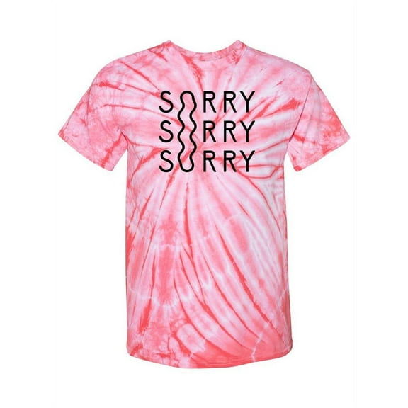 Sorry Text Tie-Dye Cyclone Women -Smartprints Designs, Female Large