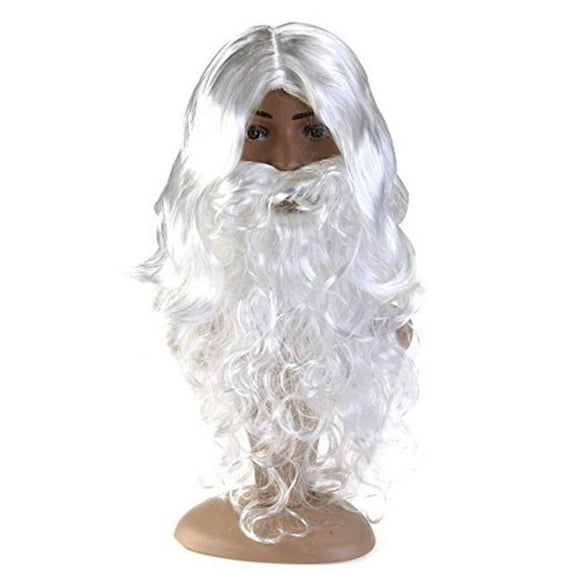 Beard Mustache Deluxe White Wig Costume