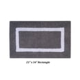 thumbnail image 3 of Better Trends 3 Piece Bathroom Rugs Set 100% Cotton Soft Bath Mat Water Absorbent, Reversible, Machine Washable for Home, Bathroom Decor Toilet Base Contour Mat, Hotel Multi Collection - Gray/White, 3 of 7