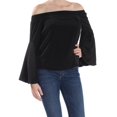 thumbnail image 3 of BAR III $59 Womens New 1136 Black Off Shoulder Bell Sleeve Blouse Top M B+B, 3 of 4