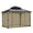 Brown, variant on BPS 12' x 14' Gazebo Universal Mosquito Netting Screen Replacement, 4-Panel Screen Walls with Double Zippers for Outdoor Patio - Brown (Mosquito Net Only)