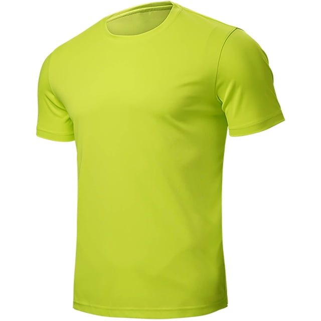 Camiseta Casual de Ajuste Suelto para Hombres, Cuello Redondo de Manga Corta de Color Sólido de Verano en Poliéster Transpirable para Golf Y Uso Diario