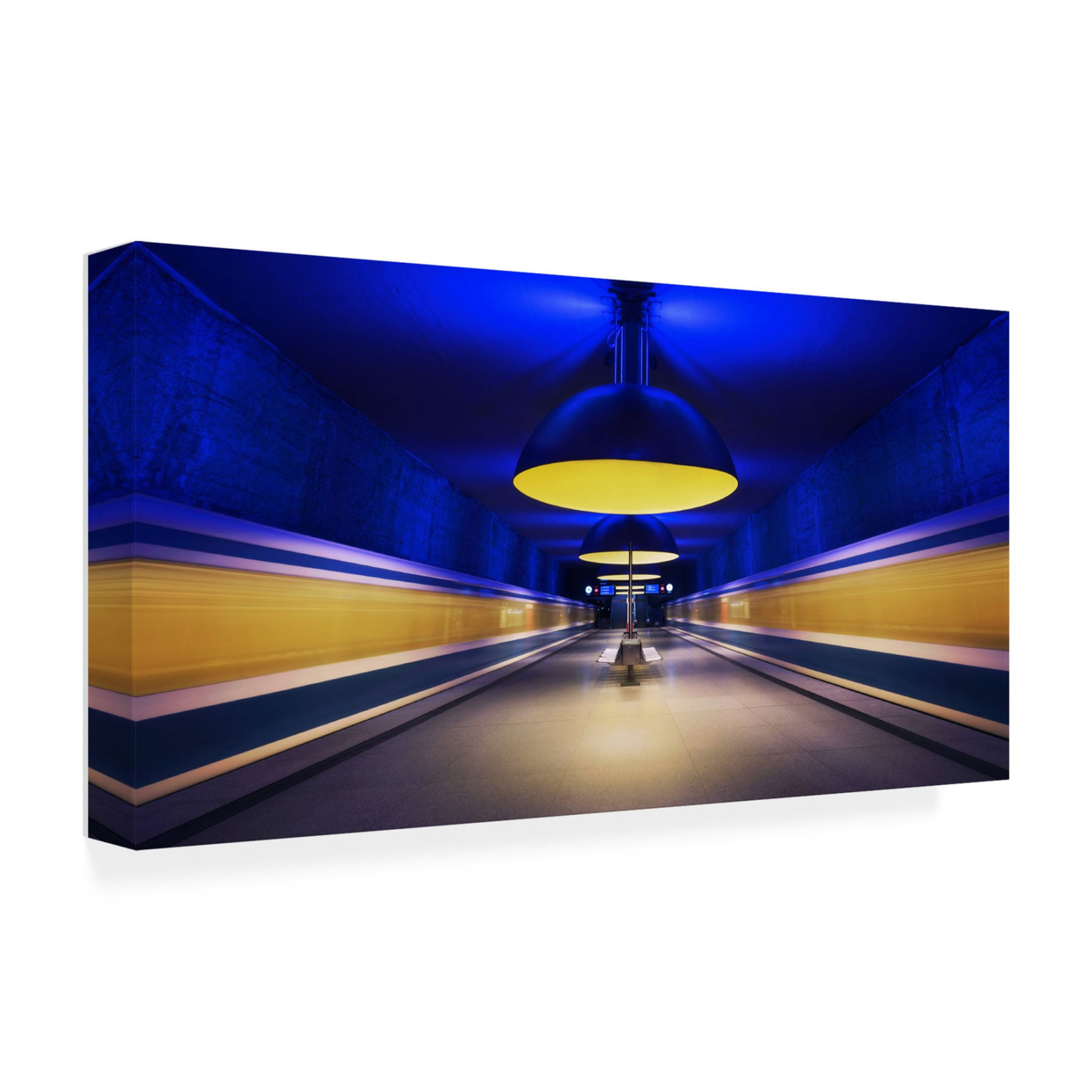 Canvas Wall Art - Ivan Ferrero 'Underground Lights' Wall Art for Living Room, Bedroom, or Office Décor by Trademark Fine Art - 47 x 24 Inches