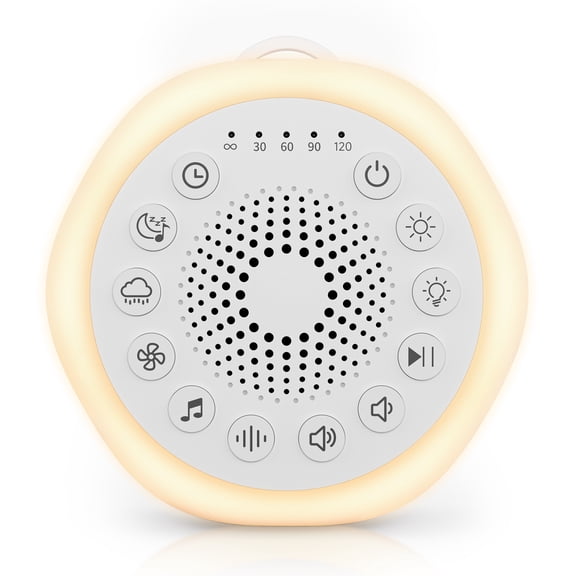 Sound Machine Night Lights, White Noise Machine with 27 Soothing Sounds, 8 Colors Nightlight and 4 Timer, Sleep Sounds Machine for Baby Kids Adult & Home Office Travel