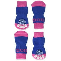 Pet Life ® Anti-Slip Rubberized Gripped Breathable Stretch Pet Dog Socks - Set of 4