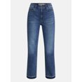 thumbnail image 7 of Scenario Women's and Women's Plus High Rise Straight Leg Let Down Hem Jeans, 27" Inseam, Sizes 0-28W, 7 of 7