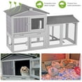 thumbnail image 4 of Chicken Coop Hen House with Run Outdoor Rabbit Cage Indoor Bunny Hutch with Waterproof Roof Poultry Cage, 4 of 7