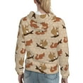 thumbnail image 7 of Lsque Cartoon Squirrel Pattern Casual Women's Hoodie,Hooded Sweatshirt with Kangaroo Pocket,Pullover Hoodie with Eye-catching Drawstrings-XX-Large, 7 of 7