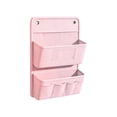 thumbnail image 2 of Wall Mounted Storage Organizer With 2 Layered Pockets Wall Hanging Cloth Bag For Dormitory Bedroom, 2 of 6