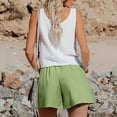 thumbnail image 5 of REALiKUN Women Summer Casual Shorts Bowknot Tie Waist Beach Vacation Shorts with Pockets, 5 of 7