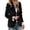 Black, variant on Tops For Women 2026 Trendy Soild Elegant Long Sleeve Lapel Casual Coat Fashion Clothes