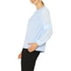 thumbnail image 4 of BLUSA DE CHIFFON PARA MUJERES INSPIRE CHIC CON ESCOTE EN FORMA DE LLAVE Y MANGAS PATCHWORK, TOP ELEGANTE PARA TRABAJO, TAMAÑO XS, AZUL CLARO, 4 of 8