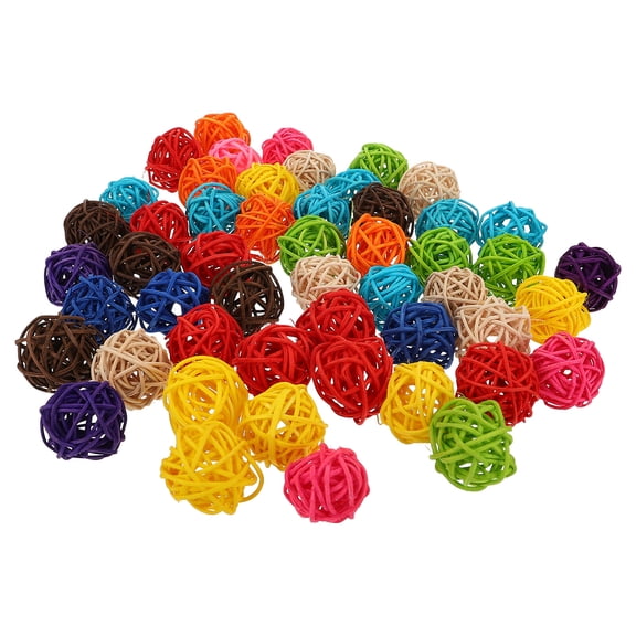 MLINS  50 Pcs Color Takraw Ball Basket Wicker Decor Large Decorative Balls Bolas Rattan