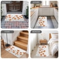 thumbnail image 6 of Orange Spring Floral Door Mat Indoor Outdoor, Summer Botanical Watercolor Daisy Non Slip Welcome Mat with Rubber Backing, Absorbent Fabric Front Door Mats Entryway Rug for Home Patio Entrance 16"x24", 6 of 9